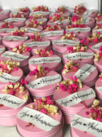 floral metal candles